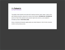 Tablet Screenshot of mytalent.com